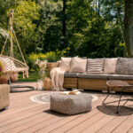 A,Rattan,Patio,Set,Including,A,Sofa,,A,Table,And